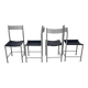 Set of 4 Postmodern Italian Dining Chairs, 1980s