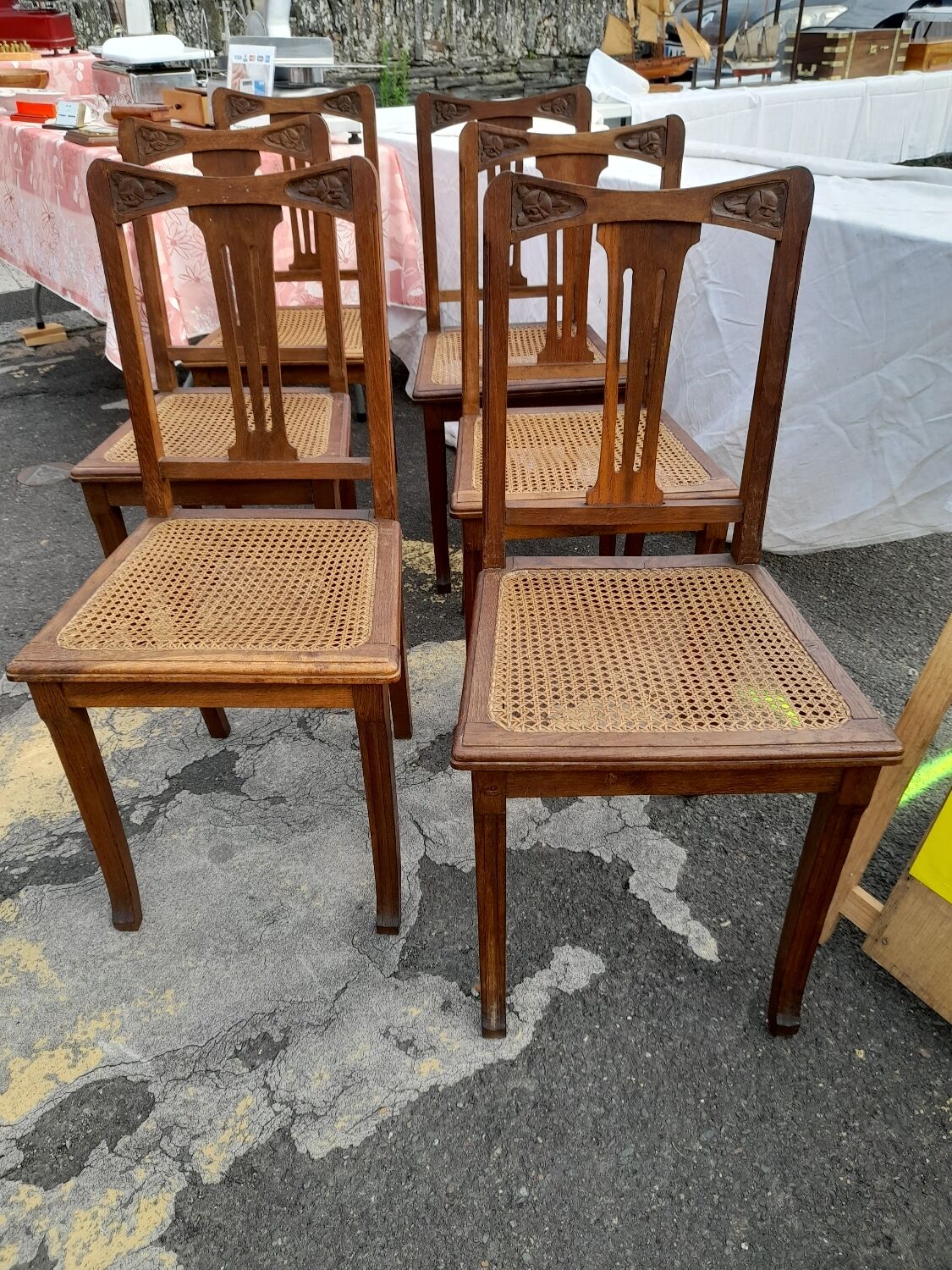 Wooden chairs