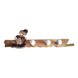 Wooden clown coat rack