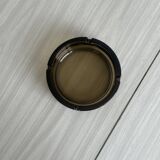 Thick smoked glass ashtray