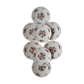 Lot 8 old plates Sarreguemines Marly