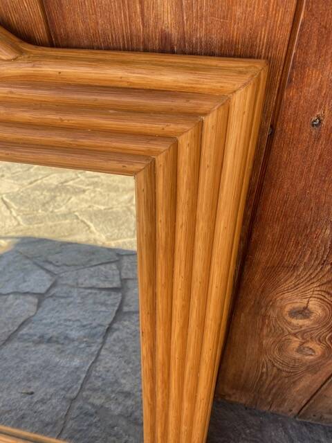 Vintage bamboo large mirror