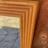 Vintage bamboo large mirror