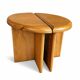 Solid oak matching side / coffee tables / 1970s