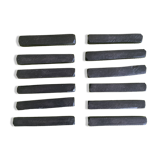 Set of 12 vintage ebony knife rests