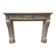 Louis XVI style fireplace in white Carrara marble, 19th century