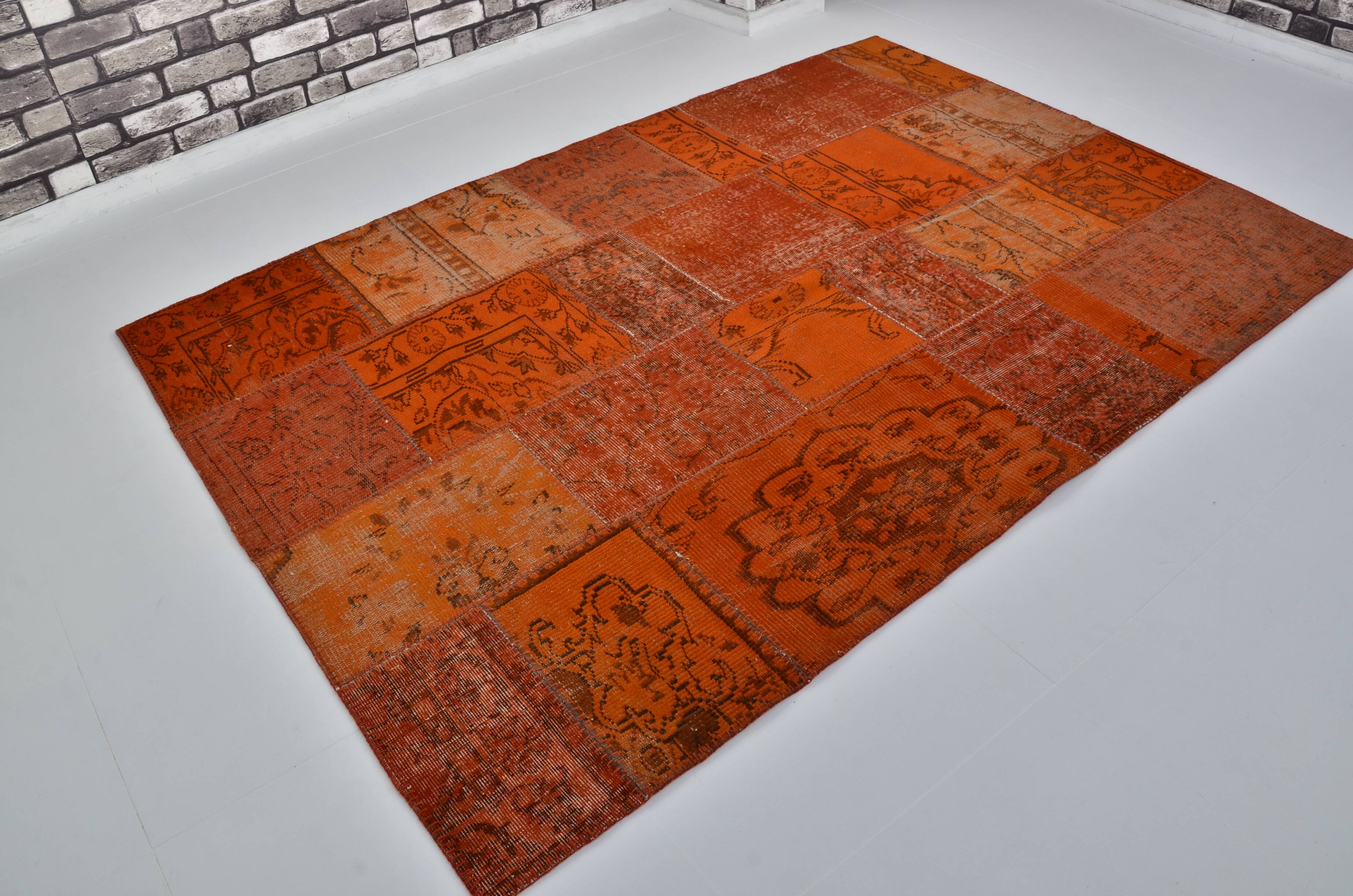 Orange Decorative Vintage Carpet sku 3038