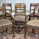 Série de 4 chaises + 2 fauteuils anglais en acajou fin XIXème