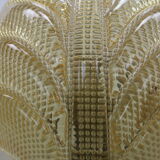 Set of 2 swedish leaf shaped wall sconces Fritz Kurz  for Orrefors, 1960s