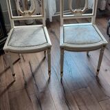 Pair of Louis XVI style bedroom chairs