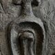 Sculptural anthropomorphic bas-relief by Venija Vučinić in plaster.