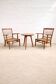 Chairs and table in Hungarian oak from the 1940s, Lajos Kozma.