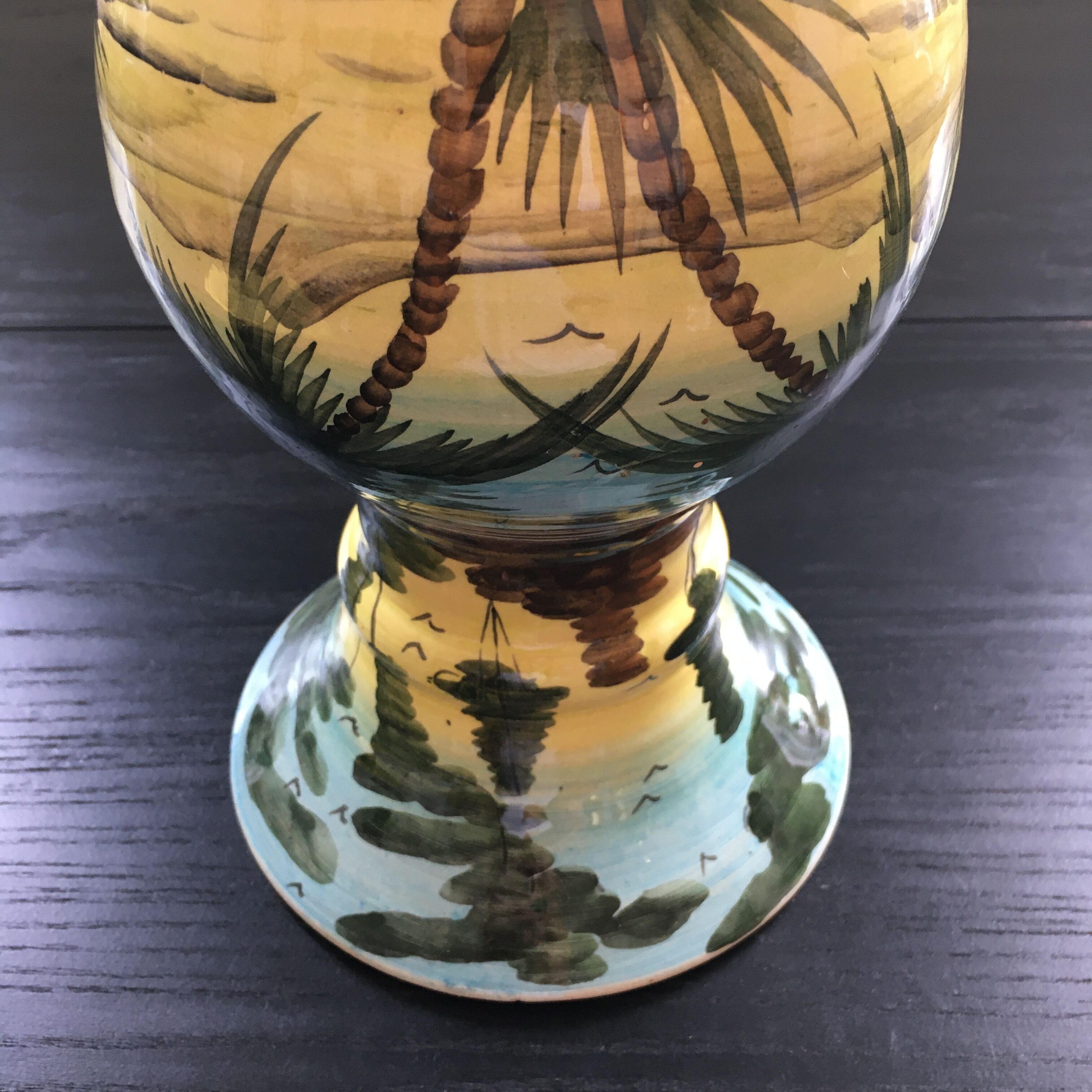 Vase déco cocotiers