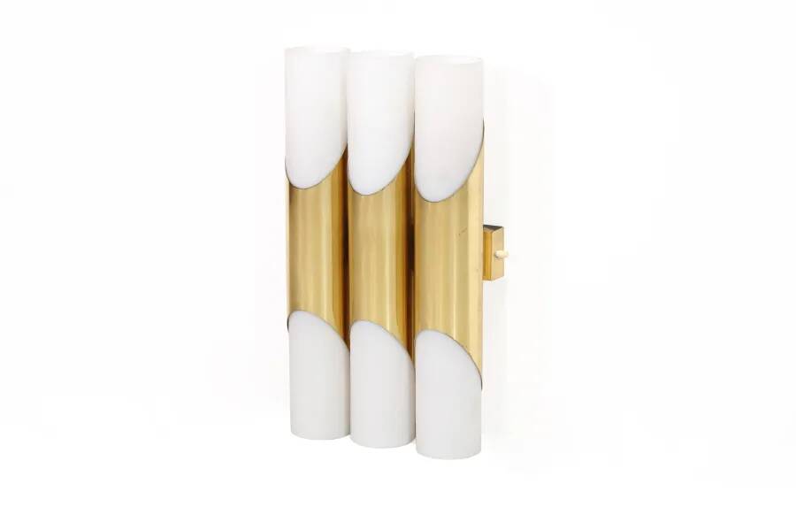 Applique murale en laiton de Rolf Kruger pour Paul Neuhaus Leuchten