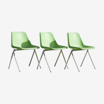 Lot de 3 chaises Robin Day