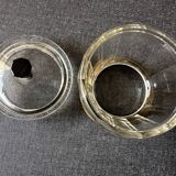 Sucrier Art-Deco - Verre - Bois et Métal