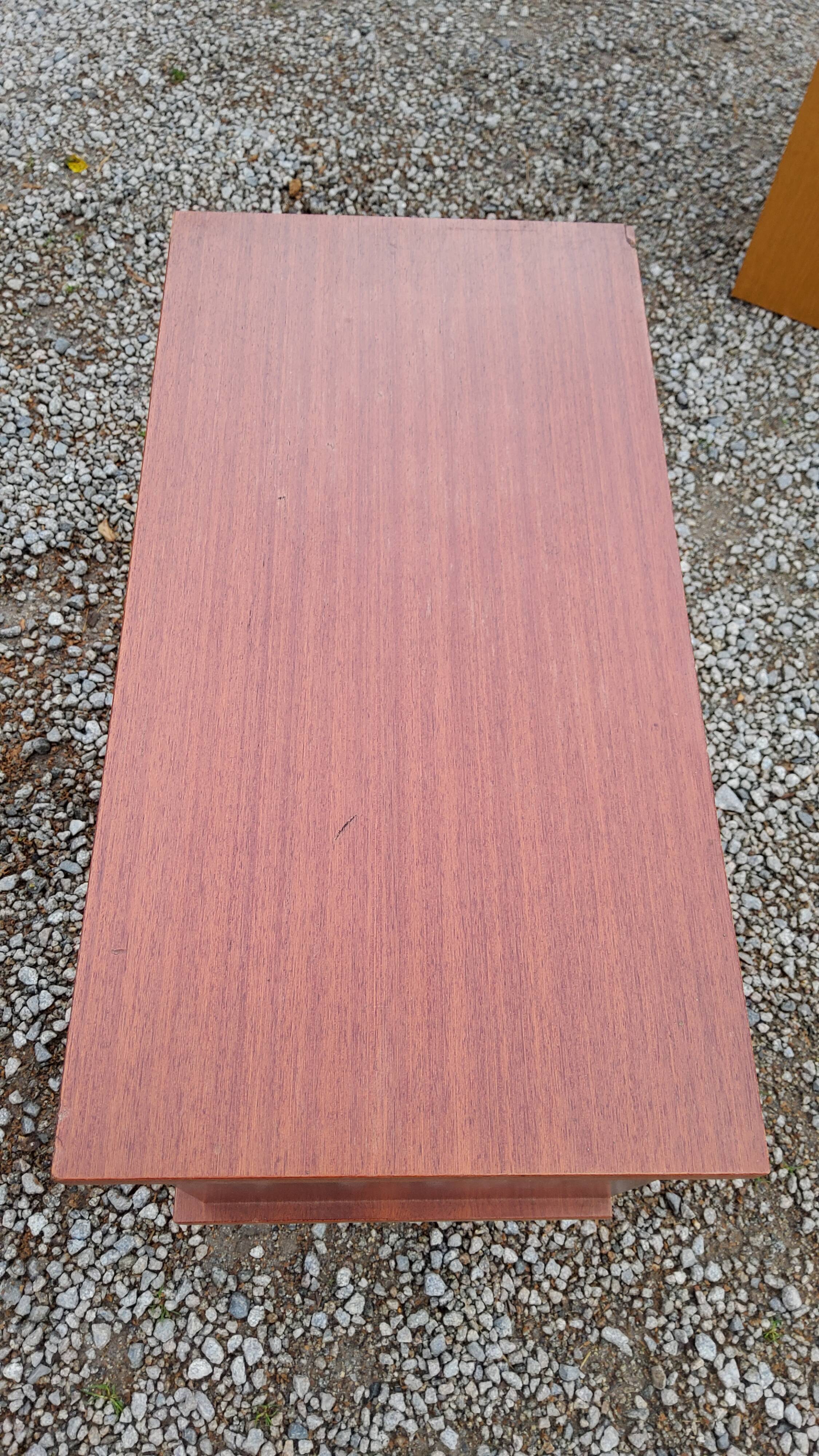 Bedside of the 60s in mahogany conical feet