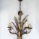 Lustre métal doré Hollywood Regency, Hans Kögl 1970's