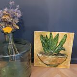 Tableau signé huile sur toile nature morte
