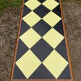 Scandinavian coffee table with chessboard checkerboard pattern