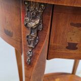 Louis xv style marquetry table Chinese scene