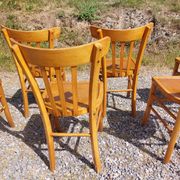 6 bistro chairs, light colour
