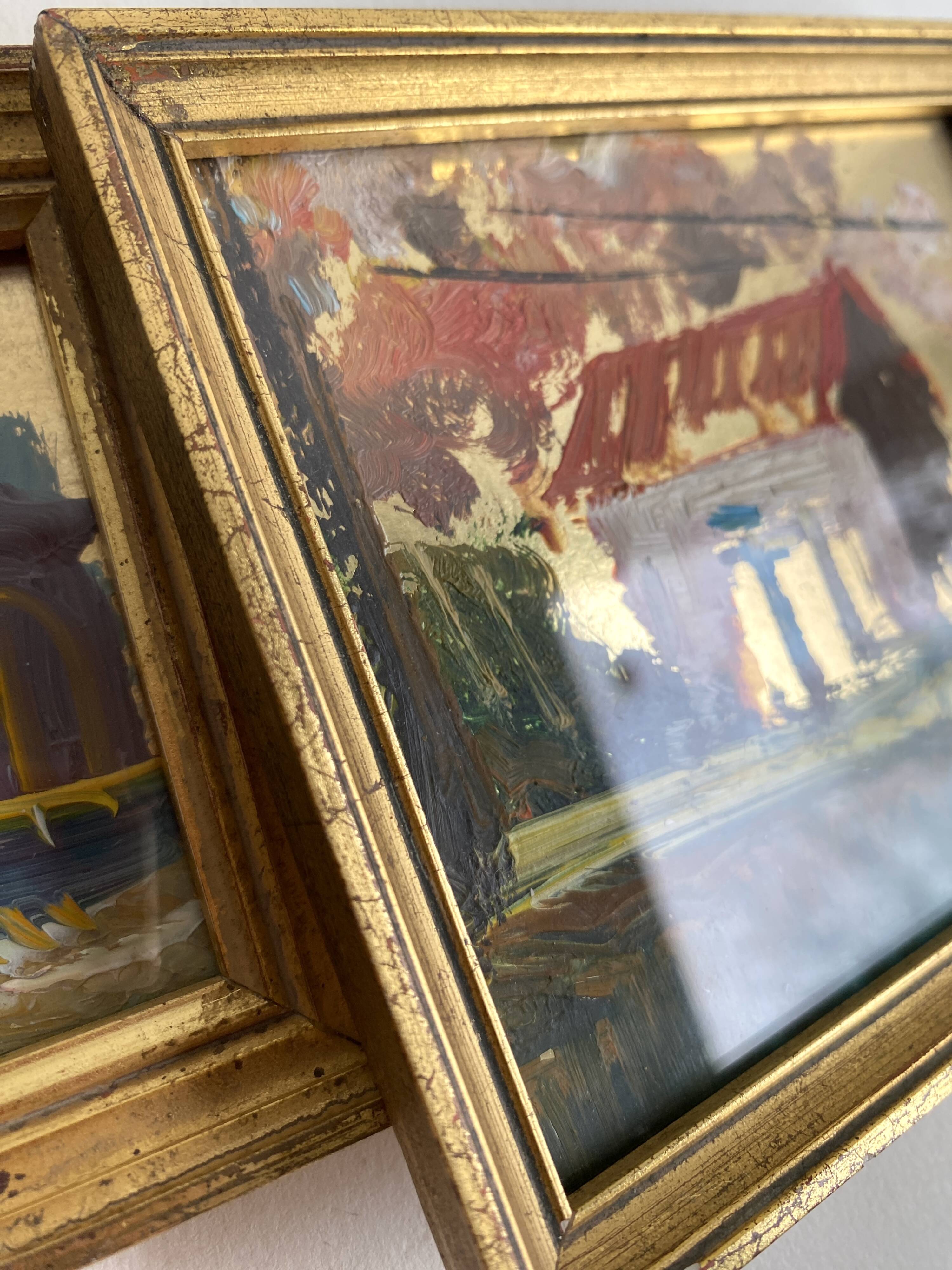 Framed oil duo
