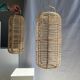 Large lantern-shaped rattan pendant lamp H50 D24