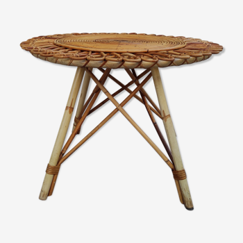 Table basse en rotin