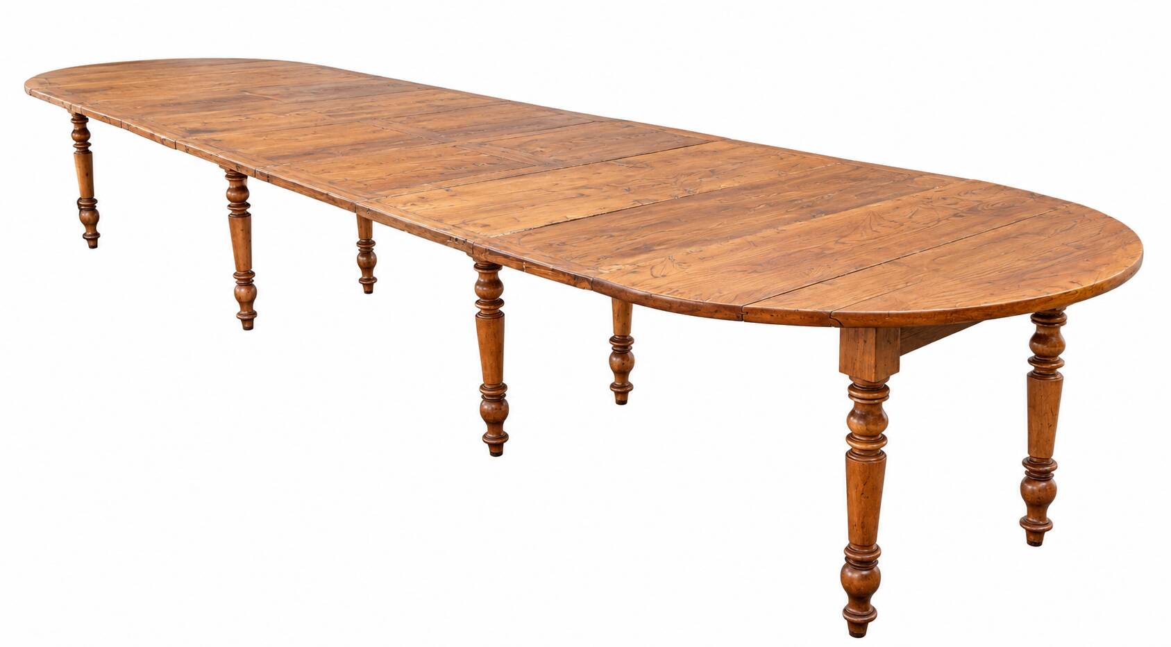 Large extendable table and its 8 chairs (8 feet - 6 metres)