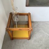 Bedside “cube” side table in pine DLG Regain