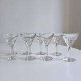 Set of 8 stemmed glasses 1960