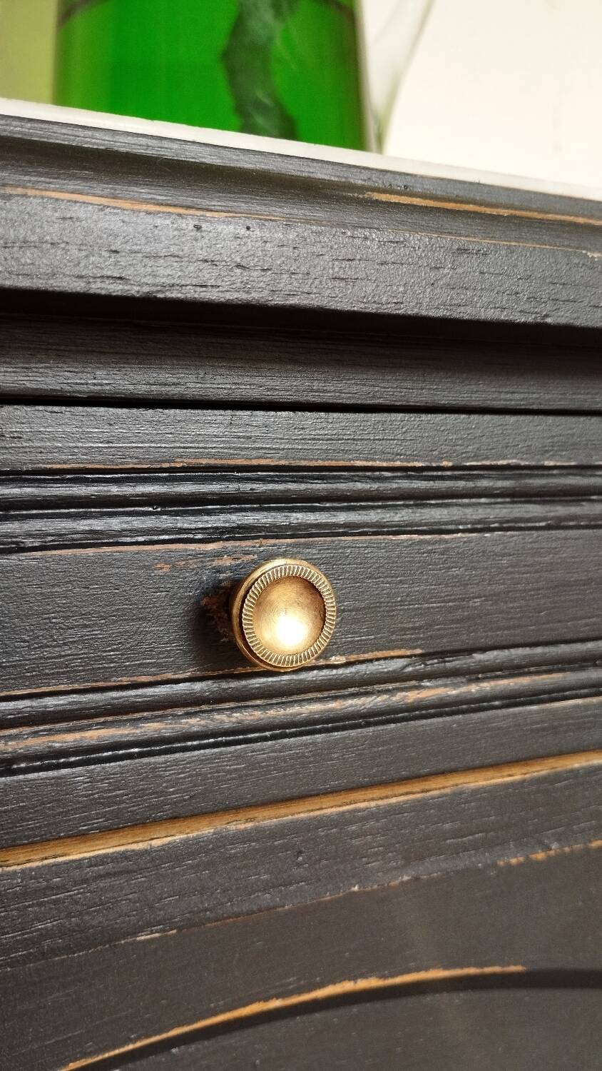 Black patinated Art Deco bedside table