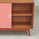 Set of 2 U452 yellow and pink sideboards by Jiri Jiroutek for Interier Praha 1960