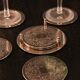 Set de sous-verres en alpaga avec support