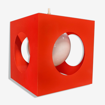 Suspension cube Disderot orange