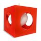 Suspension cube Disderot orange