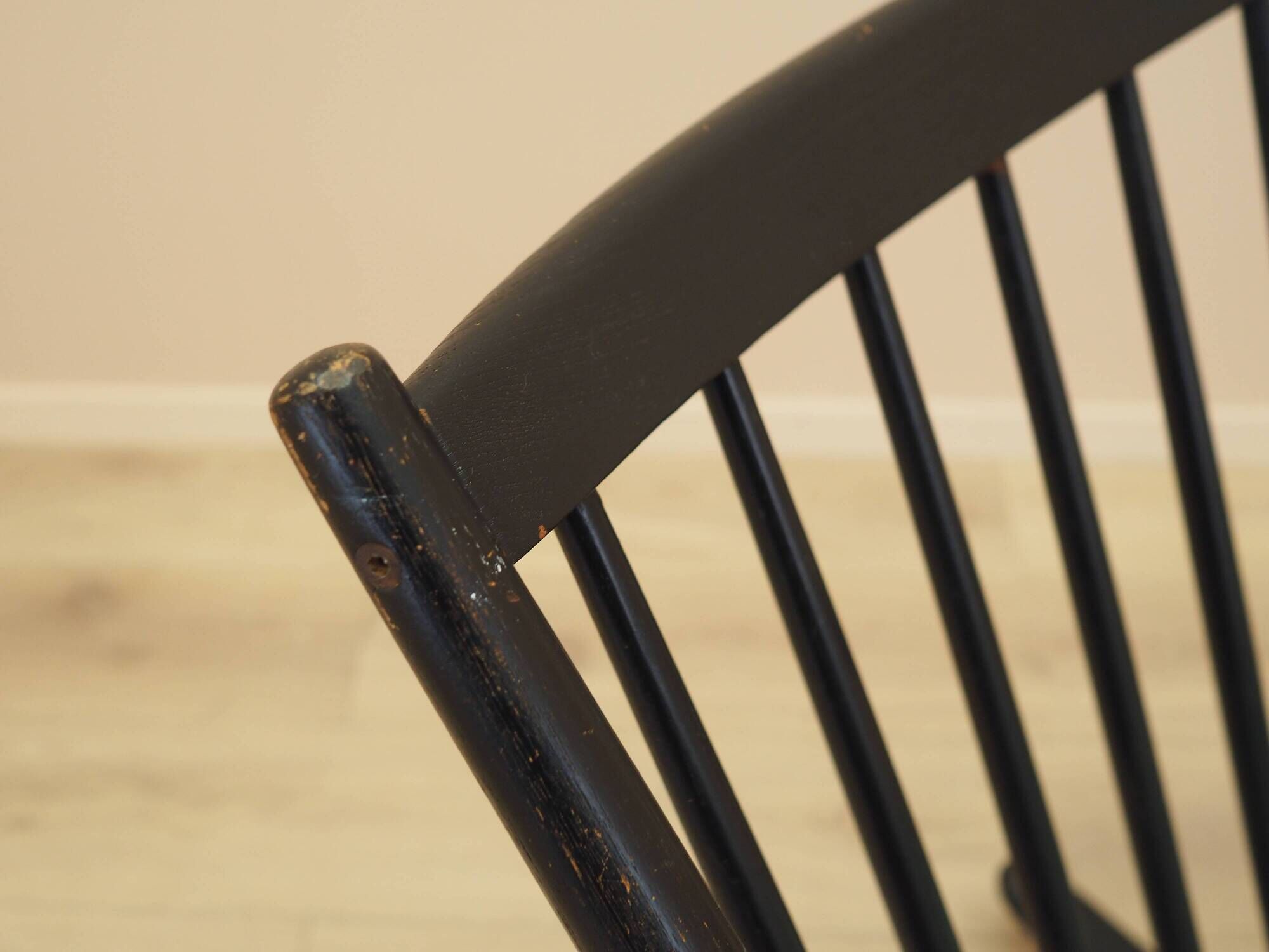 Reenskaug Rocking Chair for Bramin, Black Teak, 1960s