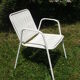4 vintage white garden chairs in rilsan and plastic