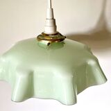 Mint green draped pendant light