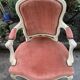 Pink velvet convertible chair