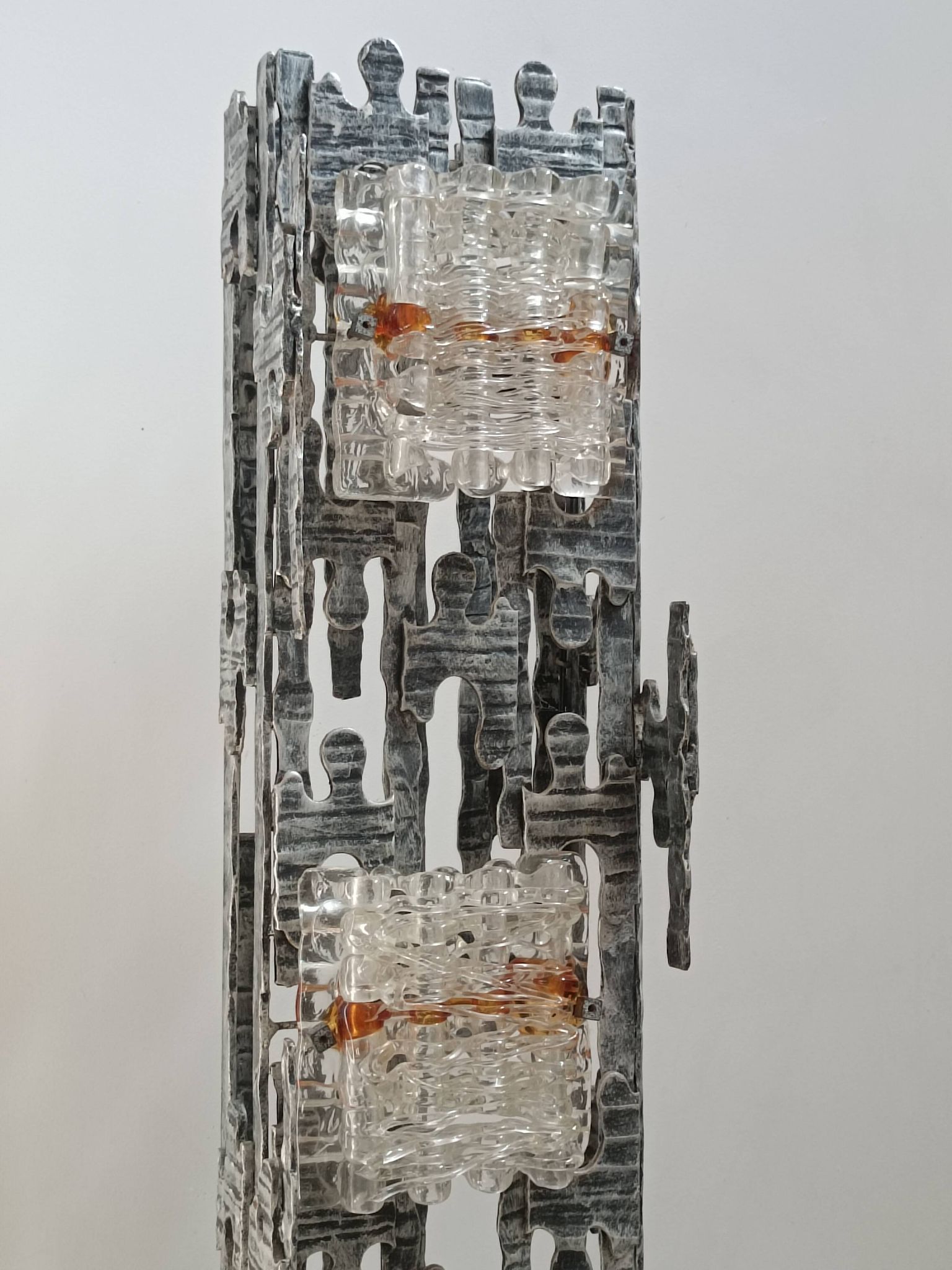 Brutalist floor lamp by Albano Poli for Poliarte, 1970s