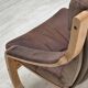 1970s, Swedish design by Åke Fribytter, armchair, leather, bentwood.
