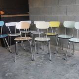 Set of 9 vintage formica chairs