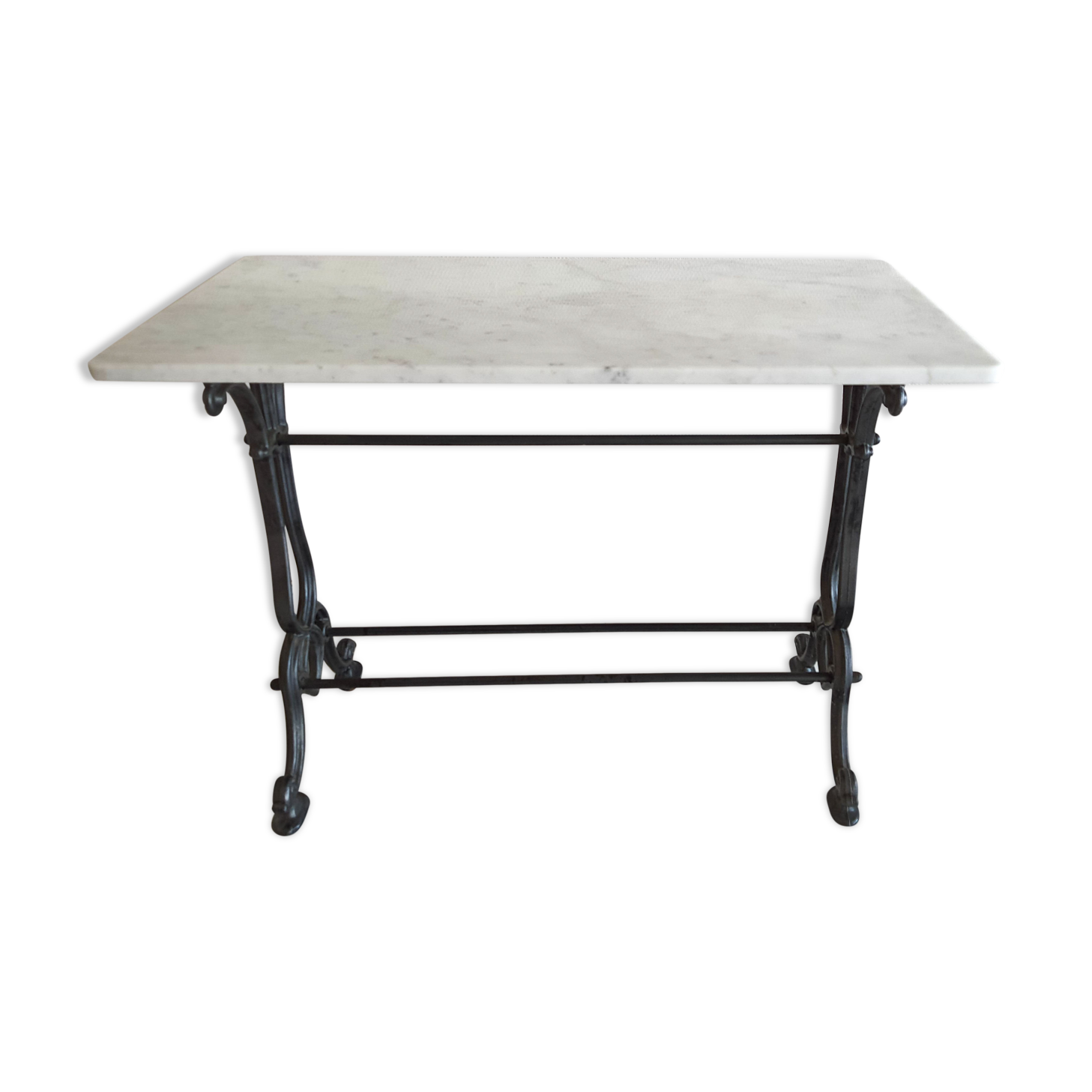 Bistro table white marble 4 pers