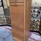 Oak notary curtain filing cabinet