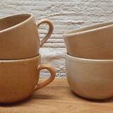 4 tasses à déjeuner grès