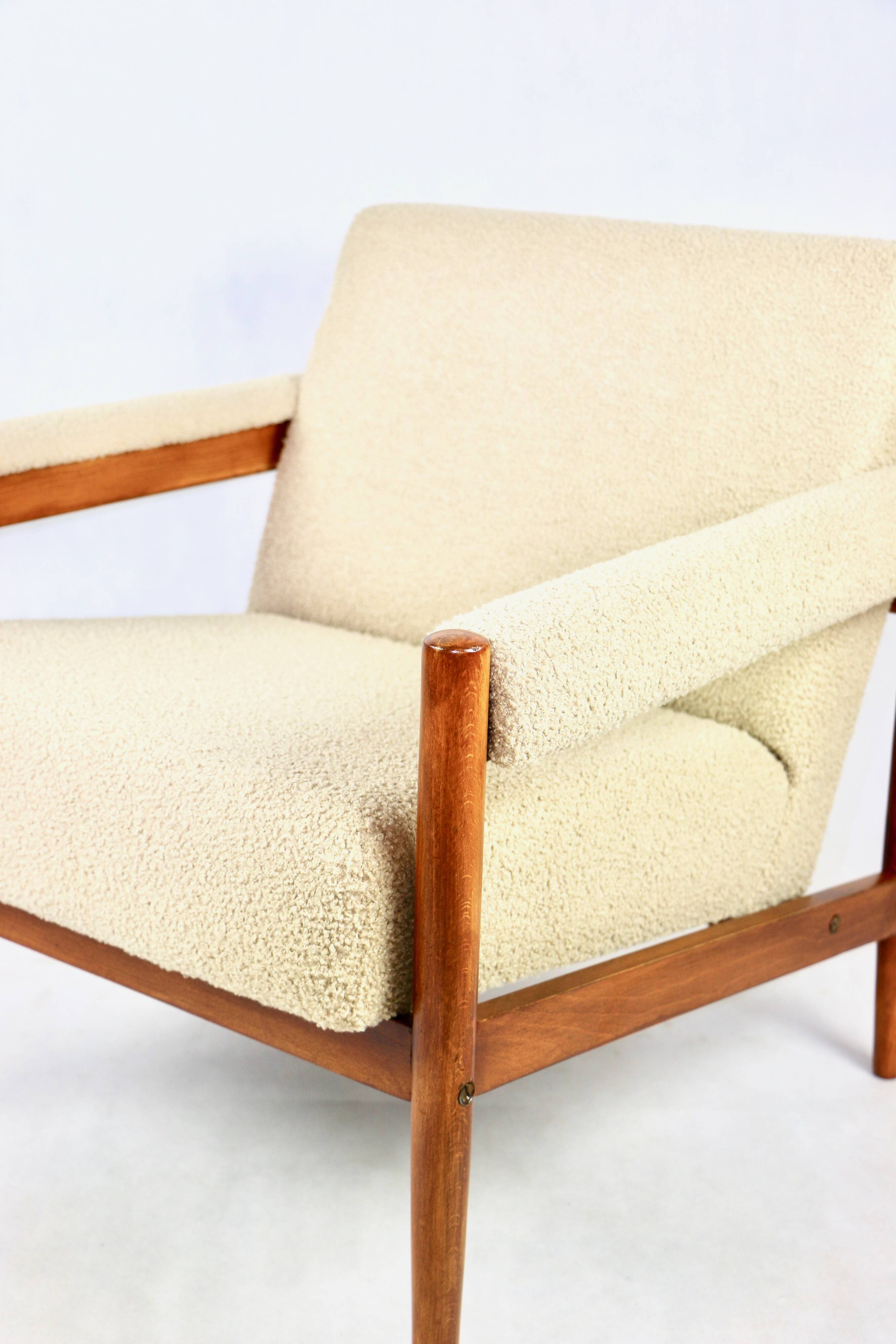 Fauteuil Vintage Boucle Loop Beige, 1970s