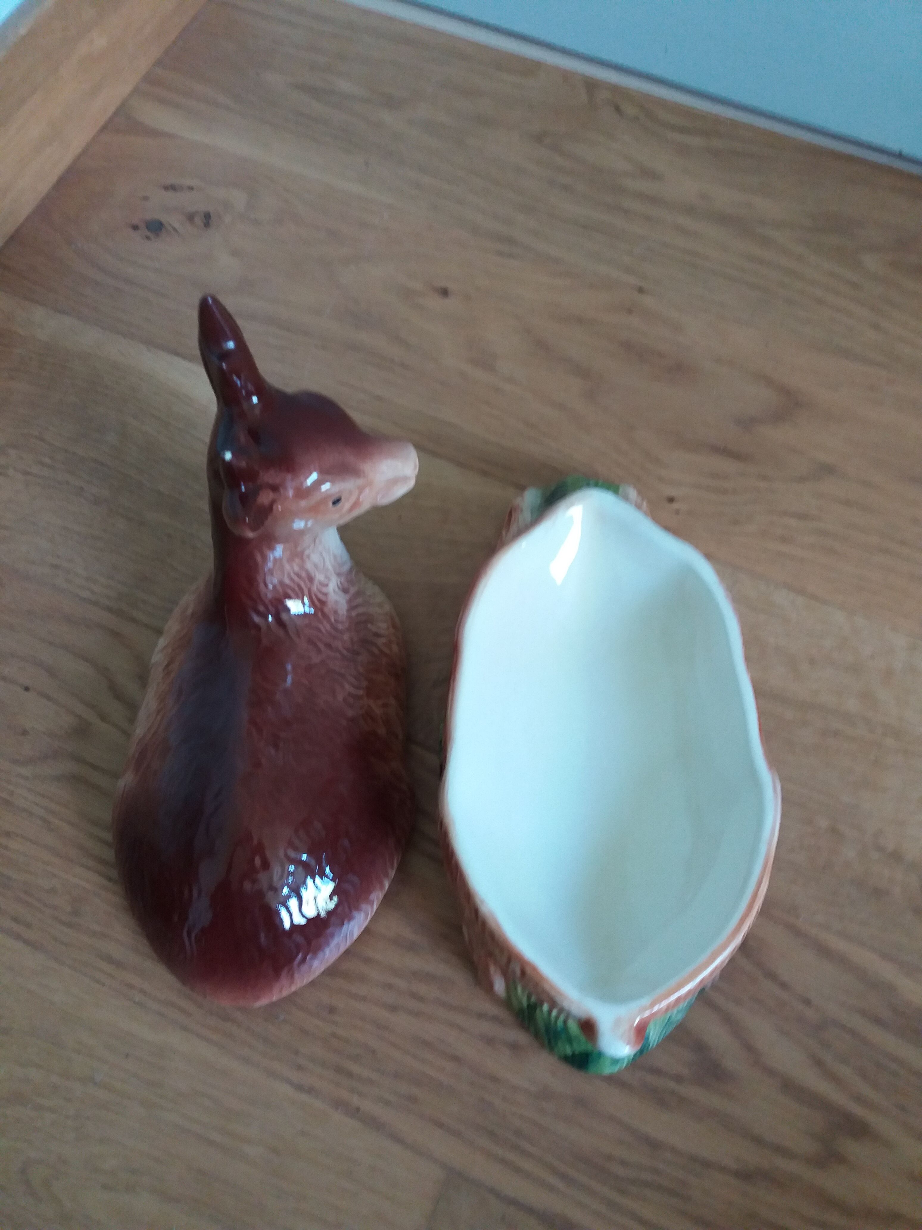 Box terrine zoomorphic deer deer Michel Caugant