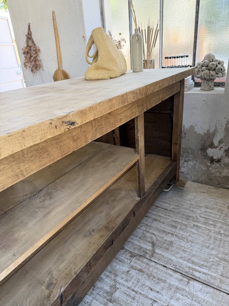 Rustic sideboard XXL 4m solid oak 1950